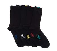 DIM Homme - Socken Ecodim x5 | Verstärkte Fersen & Zehen | Weiche Baumwolle Feinmaschig | Täglicher Komfort. Schwarz 39-42