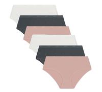 DIM Les Pockets EcoDim Boxershorts, 6 für Damen, Gr Gran/RSE Ton/BLC, 42