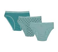 DIM Mädchen - Les Pockets Slips aus Baumwolle x3 | Ultraweich & Bequem | Elastischer Bund | Farbige Motive Erbse/Grün/Wassergrün 10 Jahre