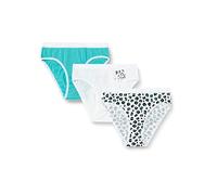 DIM Mädchen - Les Pockets Slips aus Baumwolle x3 | Ultraweich & Bequem | Elastischer Bund | Farbige Motive Stars/Schwarz/Rosa 10 Jahre