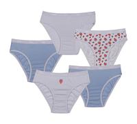 DIM Mädchen - Les Pockets Slips aus Baumwolle x5 | Ultraweich & Bequem | Elastischer Bund | Farbige Motive Strawberries/Flieder/Lila/Lila/Violett 10 Jahre