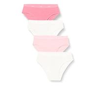 DIM Mädchen - Slip Les Pockets Ecodim Baumwolle x4 | Ultraweich & Stretch | Lustige Motive | Täglicher Komfort Perlmutt/Pink/Fuchsia/Perlmutt 6 Jahre