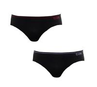 Dim Slip Baumwolle Nahtlos Für Männer x2, Schwarzer Bund blau/schwarzer Bund rot, M