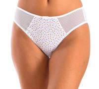 Dim Slip Bio-Baumwolle Generous Weich Damen x1 White with dots 44