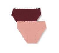 Dim Slip Frau Midi Body Touch Easy x2 Rosa/Rubinrot M