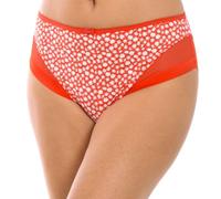Dim Slip Klassisch Generous Damen x1, Rot mit weißen Blumen, XL