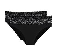 Dim Slip Women Midi Cotton Feminine x2 Schwarz XXS-XS