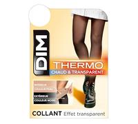 Dim Strumpfhose Doppellagige Thermostrumpfhose Transparenten 50 DEN x1, Black, S-M
