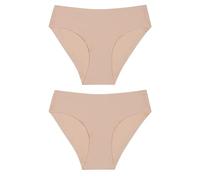 DIM Unsichtbarer Slip für Mädchen Nahtlos x2 | Weiche Mikrofaser | Unsichtbare Verarbeitung | Ultra Komfortabel Nude 12 Jahre