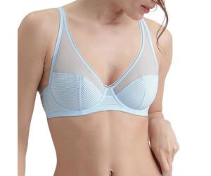 DIM x INES de La Fressange - Full Cup Armature BH x1 | Exklusive Kollektion | Optimaler Halt | Eleganter & Raffinierter Stil Blau Hemd 85D