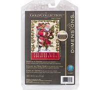 Dimensions 70-08980 Counted Kit, Christmas Cross Stitch, Count Ivory, 5'' x 7' Gold Collection Kreuzstich-Set, Motiv Believe In Santa, 18-fädiger Aida-Stoff, 12,7 x 17,8 cm