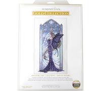 Dimensions 70-09618 Gold Collection Wintertime Fairy Advanced Kreuzstich-Set, 25,4 x 43,2 cm, 18 cnt. weißer Aida, 6-teilig