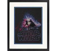 Dimensions 70-35382 Star Wars and Counted Cross Stitch Kit Schwarzer Aida-Stoff, Fadenzahl 14, Luke Skywalker & Darth Vader, 9" x 12"
