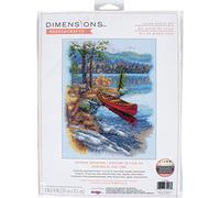 Dimensions 70-35406 Outdoor Adventure Kreuzstich-Set, 14 Cnt. hellblaue Aida, 27,9 x 35,6 cm