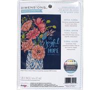 Dimensions Counted Cross Stitch Kit 5"X7"-Joyful Floral (14 Count)