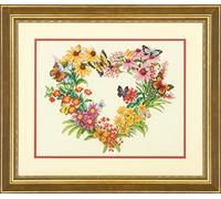 Dimensions D70-35336 Kit Counted Cross Stitch: Wildflower Wreath, Aida, 35.5 x 28cm