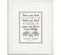 Dimensions Family Counted Cross Stitch Kit: Birth Record, Baumwolle, 12 x 17cm, 70-65162