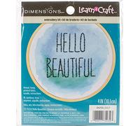 DIMENSIONS Hello Beautifu Maße Mini Stickpackung l-Stitched in Gewinde, 10,2 cm, verschieden, One Size