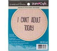 DIMENSIONS I Can't Adult Today-Stitched In Thread Maße Short N 'Sweet Mini Stickpackung, 10,2 cm, Holz, verschieden, One Size