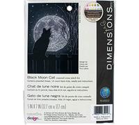 Dimensions, Motiv: Schwarze Mondkatze Kreuzstich-Set nach Zählmuster, Mehrfarbig