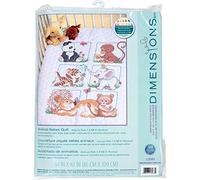 Dimensions Quilt-Set Kreuzstich (inkl. Vorlage, Nadel und Anleitung), Animal Babes, Braun
