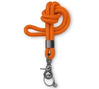 Dinalu, Schlüssel-Band, Schlüssel-Kette mit Karabiner mit schwarzem Metall, Universalkette für Schlüsselbund, Schlüssel-Anhänger-lang, Neck Lanyard fancy orange