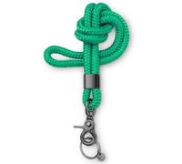 Dinalu, Schlüssel-Band, Schlüssel-Kette mit Karabiner mit schwarzem Metall, Universalkette für Schlüsselbund, Schlüssel-Anhänger-lang, Neck Lanyard fancy green
