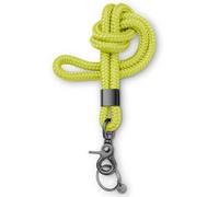 Dinalu, Schlüssel-Band, Schlüssel-Kette mit Karabiner mit schwarzem Metall, Universalkette für Schlüsselbund, Schlüssel-Anhänger-lang, Neck Lanyard shining yellow