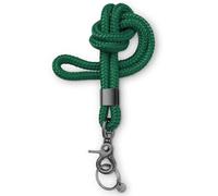 Dinalu, Schlüssel-Band, Schlüssel-Kette mit Karabiner mit schwarzem Metall, Universalkette für Schlüsselbund, Schlüssel-Anhänger-lang, Neck Lanyard dark green