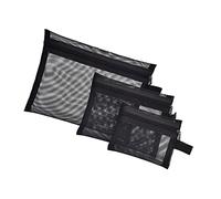 DINHEAROM 3 Stück Kosmetiktaschen Aus Netzstoff Mit Reißverschluss Leichte Reise Kulturbeutel Für Damen Multifunktionale Make up Netztaschen Für Kosmetik Und Accessoires