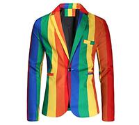 Dinnesis Sakko Herren Sportlich Blazer Herren Bunt Bedruckt Herren Mantel Pailletten Sakko Herren Strickjacken Anzug Jacket Lässige Elegante Slim Fit Blazer Einknopf Anzugjacke Herren Blazer Jackett