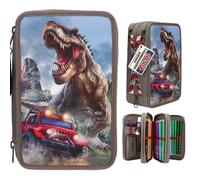 Dino World 3 Fach Federtasche NEW WORLD