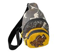 Dinosaurier-Brusttasche - Gemusterte Umhängetasche, Leichter Nylon-Kurier, Verstellbarer Schultergurt, Cartoon-Rucksack | Outdoor-Abenteuerausrüstung Für, Mädchen, Wandern, Reisen, Tagesrucksac