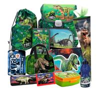Dinosaurier Dino T-Rex 11 Teile Set SCHULRANZEN Ranzen Federmappe Schultüte 85 cm Tornister Sporttasche mit Sticker-von-Kids4shop Ma