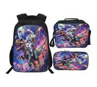 Dinosaurier-Rucksack-Set für Jungen und Mädchen, 3-teilig, coole Astronauten-Schultasche mit Lunchbox, Federmäppchen, Kinder-Rucksäcke, Kleinkinder, Elementar-Büchertasche, 40,6 cm