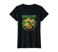 Dinosaurs Not The Mama! Baby & Earl Sinclair Big Retro Logo T-Shirt, Damen, Schwarz, XXL