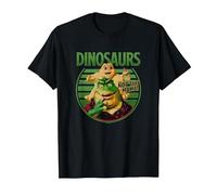 Dinosaurs Not The Mama! Baby & Earl Sinclair Big Retro Logo T-Shirt, Herren, Schwarz, 4XL