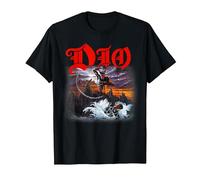 Dio Holy Diver Cover on Black T-Shirt, Herren, Schwarz, L