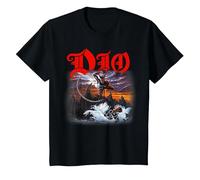 Dio Holy Diver Cover on Black T-Shirt, Kinder, Schwarz, 140