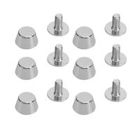 Dioche 20 Sets Punk-Spikes-Nieten-Set, 8 Mm, Silberlegierung, Eimerform, Spike-Bolzenniete für Kleidung, Schuhe, Lederhandwerk