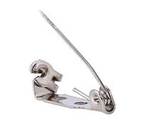 Dioche 50 Stück/Packung Broschennadeln, 50 Stück Broschen-Sicherheitsnadeln - Bastelnadeln aus Eisen mit Sicherheitsschalter für DIY-Projekte - 20 Mm Größe, Silberfarben, Ideal für und Bastler (20MM)