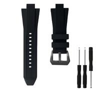 Dioway Uhrenarmband aus Gummi, Silikon, 13 x 29 mm, mit schwarzer Schnalle, für Michael Kors - MK8380 MK8356 MK8295 MK9020 - Michael Kors Uhrenarmband, Schwarz, 13x29mm, Modern