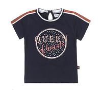Dirkje - Girls T-Shirt - Girls Clothes - Cotton - Short Sleeves - Text Print - Navy - Size 110