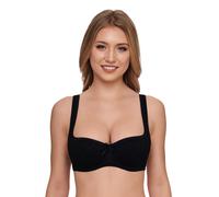 Dirndl-BH SUSA "Wiesn Zauber", Damen, Gr. 90, Cup F, schwarz, Spitze, Obermaterial: 52% Baumwolle, 40% Polyamid, 8% Elasthan, unifarben, bequem, BHs Dirndl-BH, Soft-Cups, Spitze, mit Bügel, Stäbchen i