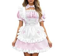 Dirndl Damen Bierfest Dirndlkleid Engel Medizinisches Outfit Performance Kleid Cosplay Mehrlagig Volantrock Schürze Trachtenlook Bayrischer Stil Trachtenbluse Damen