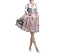 Dirndl Damen Midi Damen Midi Dirndl Trachtenkleid Trachtenmode Dirndlkleider Trachtenrock Spitze Kleid Traditionelles Für Karneval Oktoberfest Party Kostüm Besondere Anlässe