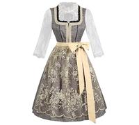 Dirndl Damen Midi Oktoberfest Outfit Samt Dirndel Tracht Sexy Trachtenkleid Grosse Grössen Trachtenmode Lang Trachtenrock Dirndl-Komplettsets Body Set Komplett Rock Schlicht Hellgelb