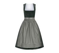 Dirndl Damen Midi- Trachtenkleid Damen Blau Grün-Dirndlkleid Inkl. Dirndlschürzen 2 Teilig Elegant Bayerisches Outfit Mode Tracht Kleid Trachtenmode Trachtenkleider für Oktoberfest & Karneval
