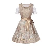 Dirndl Damen Midi Trachtenkleid Dirndlkleid Trachten Kleid Dirndlbluse Schürze Trachtenmode Dirndl & Dirndl-Sets für Frauen Mädchen Oktoberfest Outfit Besondere Anlässe