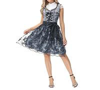 Dirndl Damen Midi Und Dirndlbluse Oktoberfest Trachtenrock Komplettsets Rock Cosplay Modern Trachten Ballkleider Mädchen Lang Dirndelkleider Dirndel Kurz Grosse Grössen Trachtenjacke Grau XL Damen
